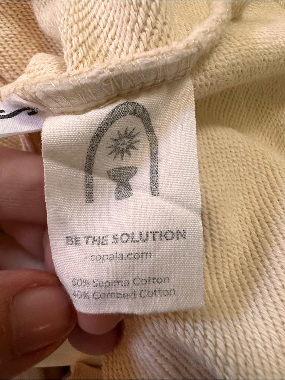 Copala by Ben Rose Tokyo Hoodie Size Small Cream Supima Cotton Moto Zip - Picture 3 of 10